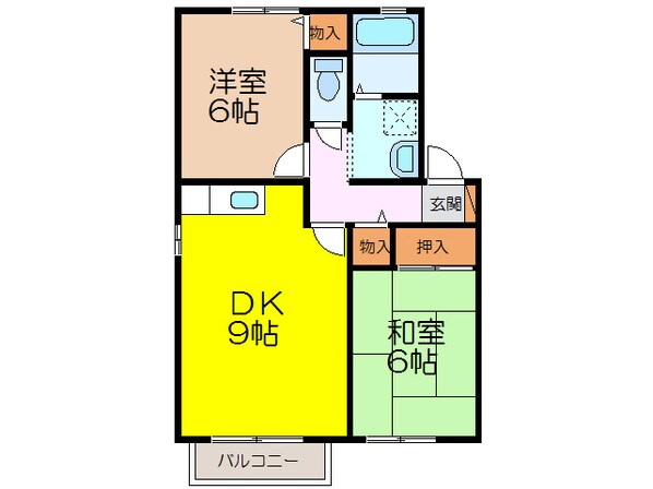 喜々津駅 徒歩15分 2-2階の物件間取画像